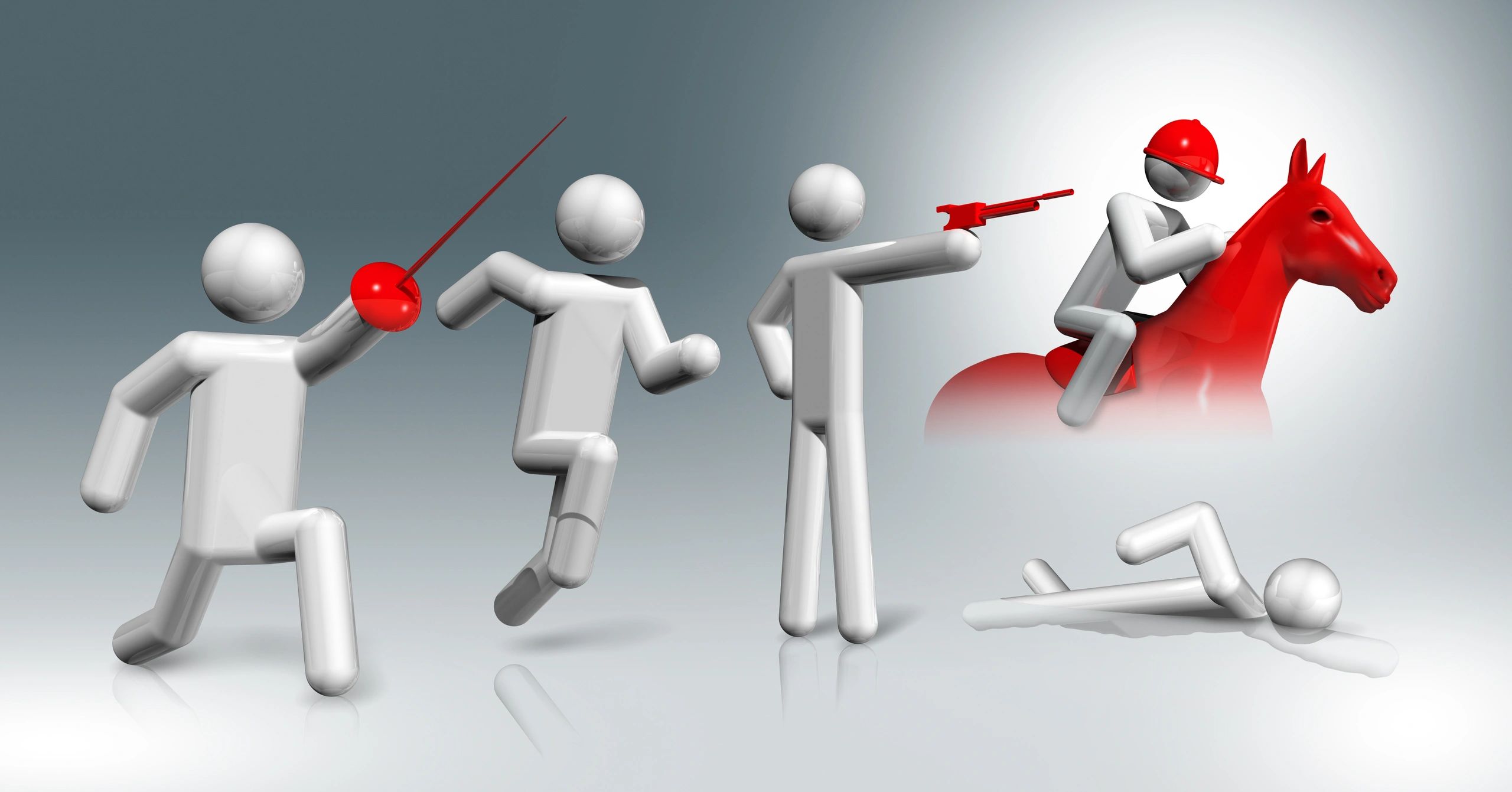 Modern pentathlon symbol representing athleticism